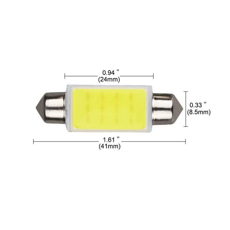 Supply car LED double tip roof light COB 31/36/39/41MM 12SMD car compartment light car license plate