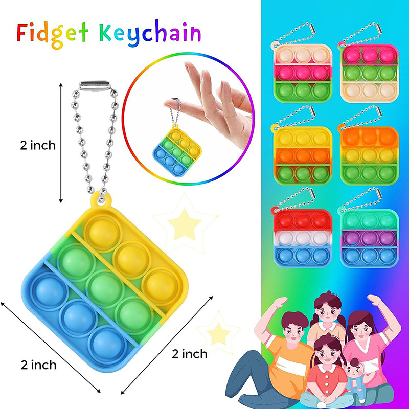 Erodent pioneer mini key chain pendant backpack pendant finger bubble music decompression toy FidgetToys