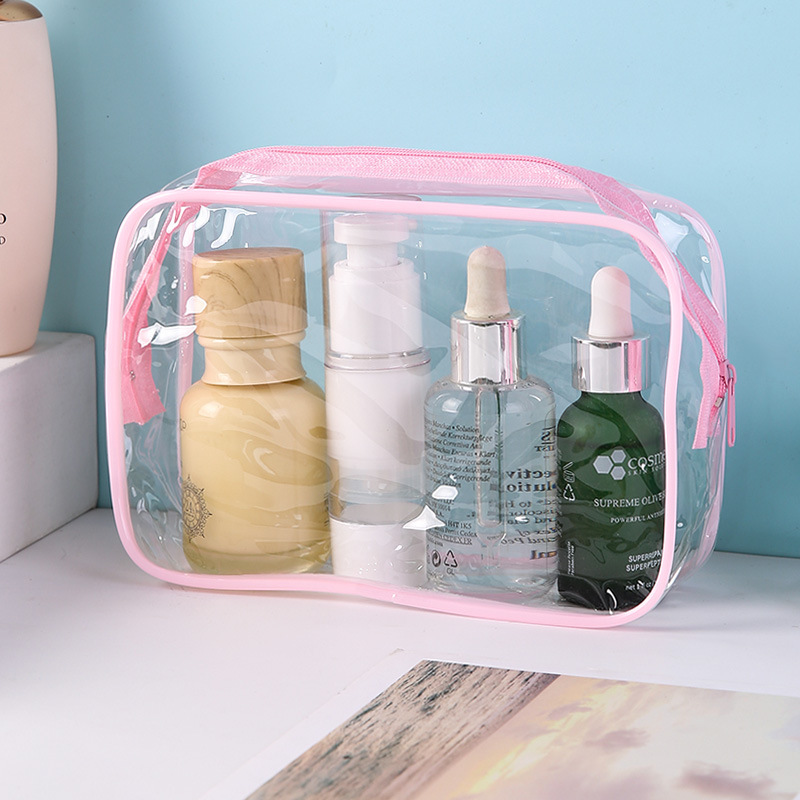 Travel Dry and Wet Separate Transparent Cosmetic Storage Bag Toiletry Bag Portable Large Capacity Waterproof Storage Bag