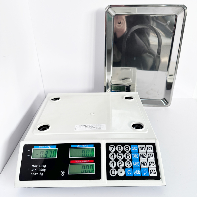 Cross-Border Hot-Selling Commercial 525-Electronic Pricing Scale 40kg Detachable Electronic Scale for Grocery Shopping, Portable and Small