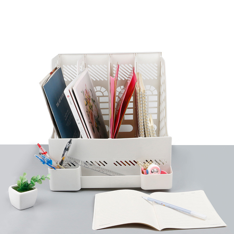 Japanese-style file storage box creative simple multi-functional office desktop storage box Student Book file rack