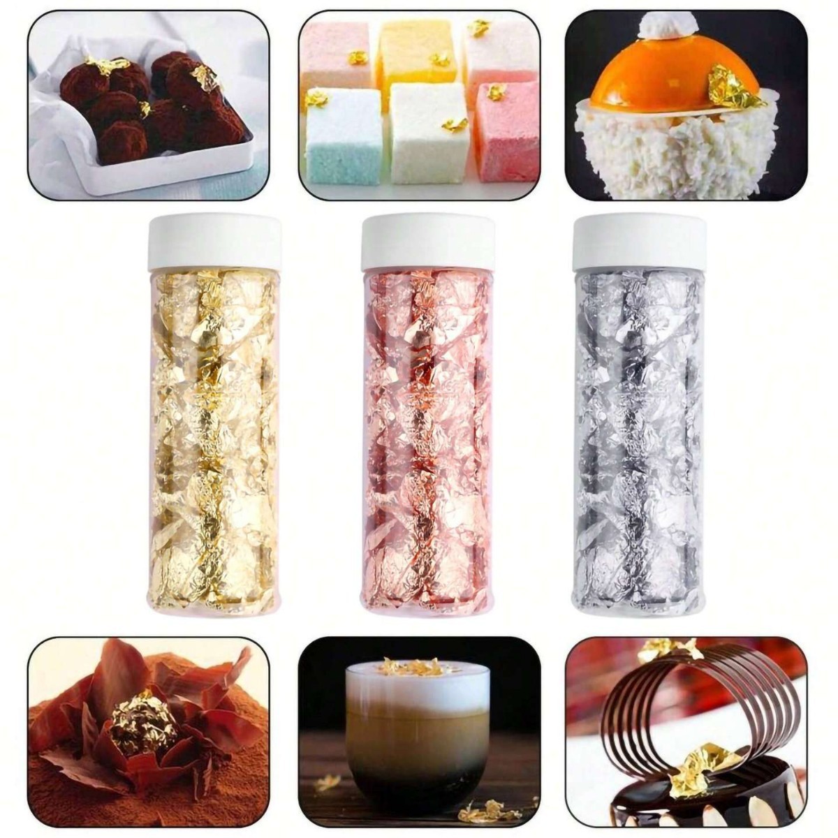 Factory Direct Sales of Gold Foil Decorations, Silver Foil, Gold Foil Paper, Decorative Gold Foil, Silver Foil Stickers, Baking Crafts, Cross-Border