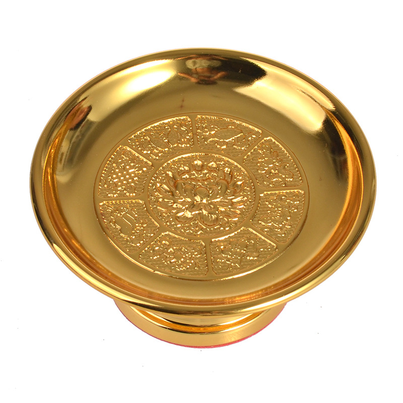 Fruit Plate Alloy Temple Household Worship Alloy Tribute Plate for Fruit Plate Supplies Fruit Plate Tribute