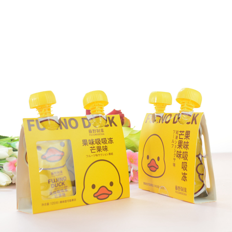 Youkejia Little Yellow Duck Fruity Suckable Jelly Mango Flavor Yellow 120g/2 Bags Suckable Jelly Snacks