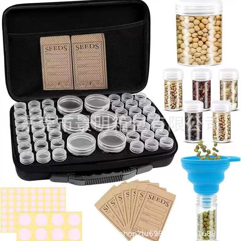 New Seed and Grain Storage Bottle Organizer Tool Portable Grain Bottle Organizer with 48 Compartments