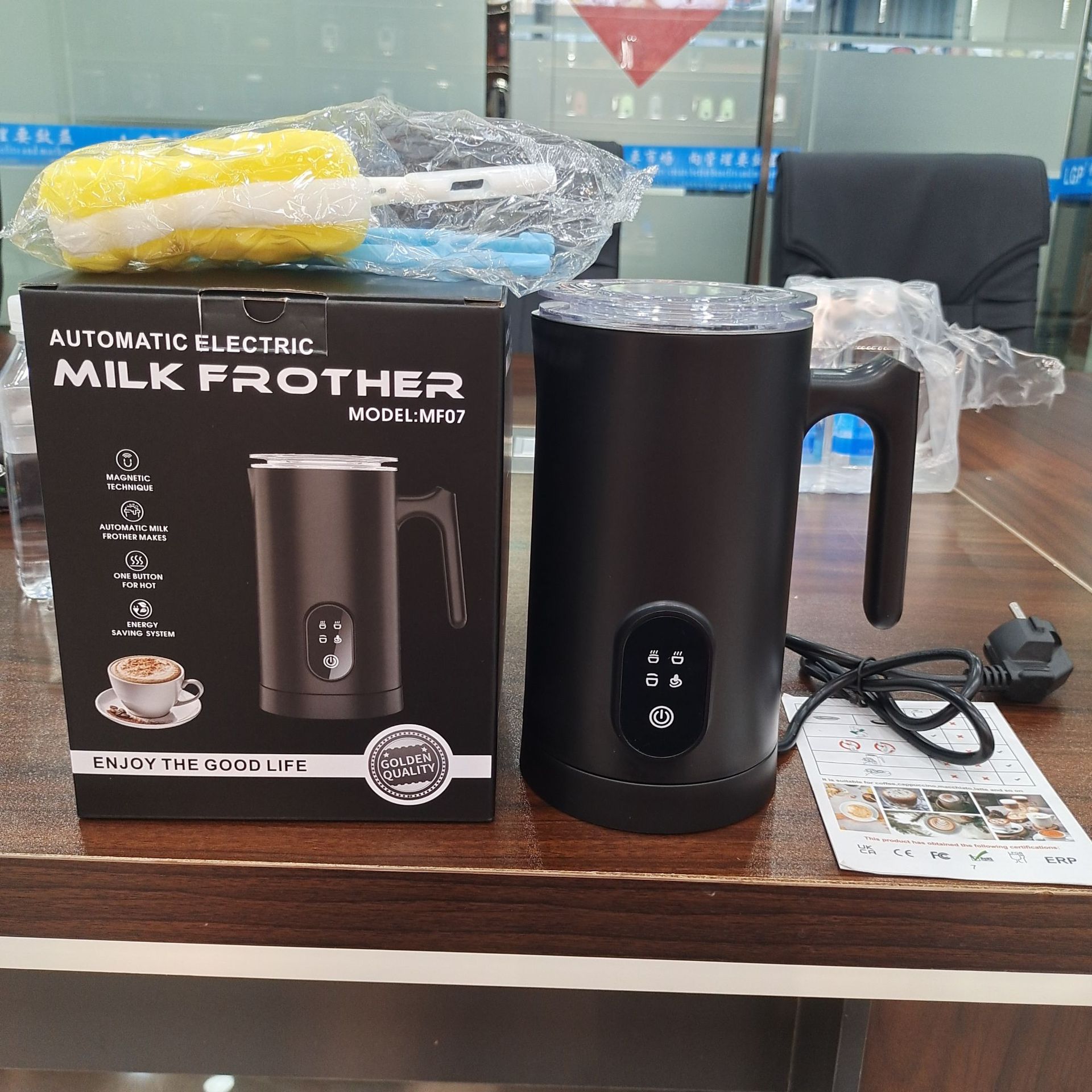 Cross-Border Milk Frother Milk Heating Milk Frother Export English Version Household Frother Electric Mixer