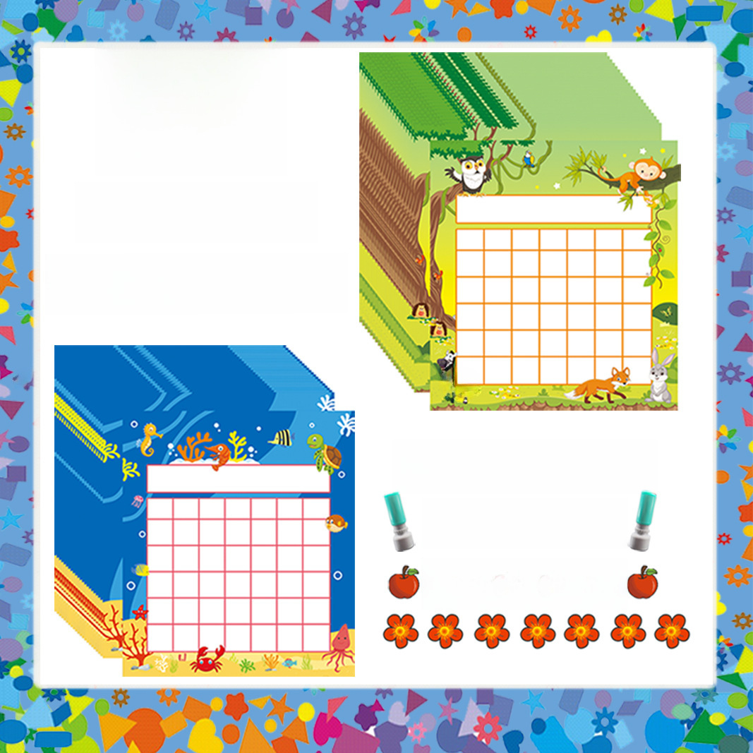 Wholesale Customized Amazon Cross-border Student Classroom Incentive Chart Children's Sticker Chart Classroom Teaching Incentive Table