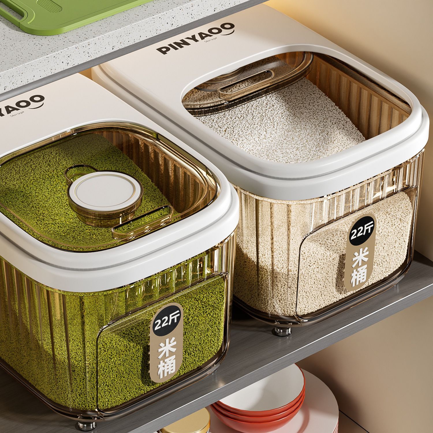 Корзина для риса домашняя 2025 года, новая, защищенная от насекомых и влаги, герметичная емкость для хранения зерна, матовая корзина для риса