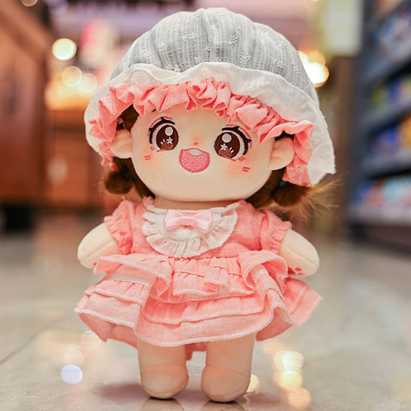Spot 20cm Cotton Doll Naked Baby Non-Attribute Casual 15cm Skirt Cute Baby Clothes Cotton Doll Clothes