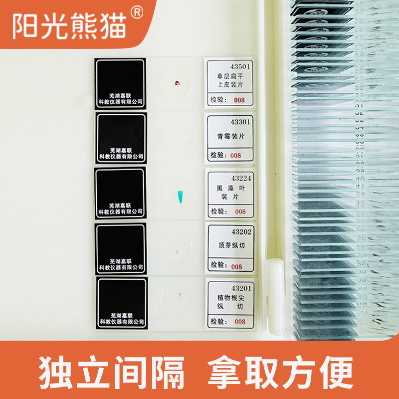 Microscope biological section specimen plastic box 10 pieces of new primary and secondary school biology teaching materials