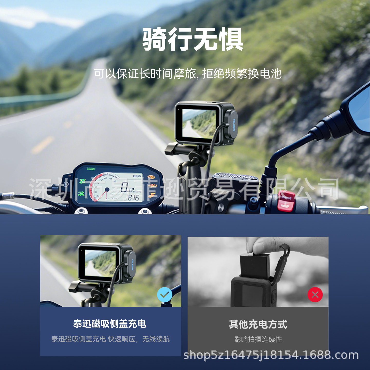 Telesin Gopro13/12 Rain and Snow-Proof Battery Side Cover for Charging and Shooting Gopro Rechargeable Plastic Side Cover