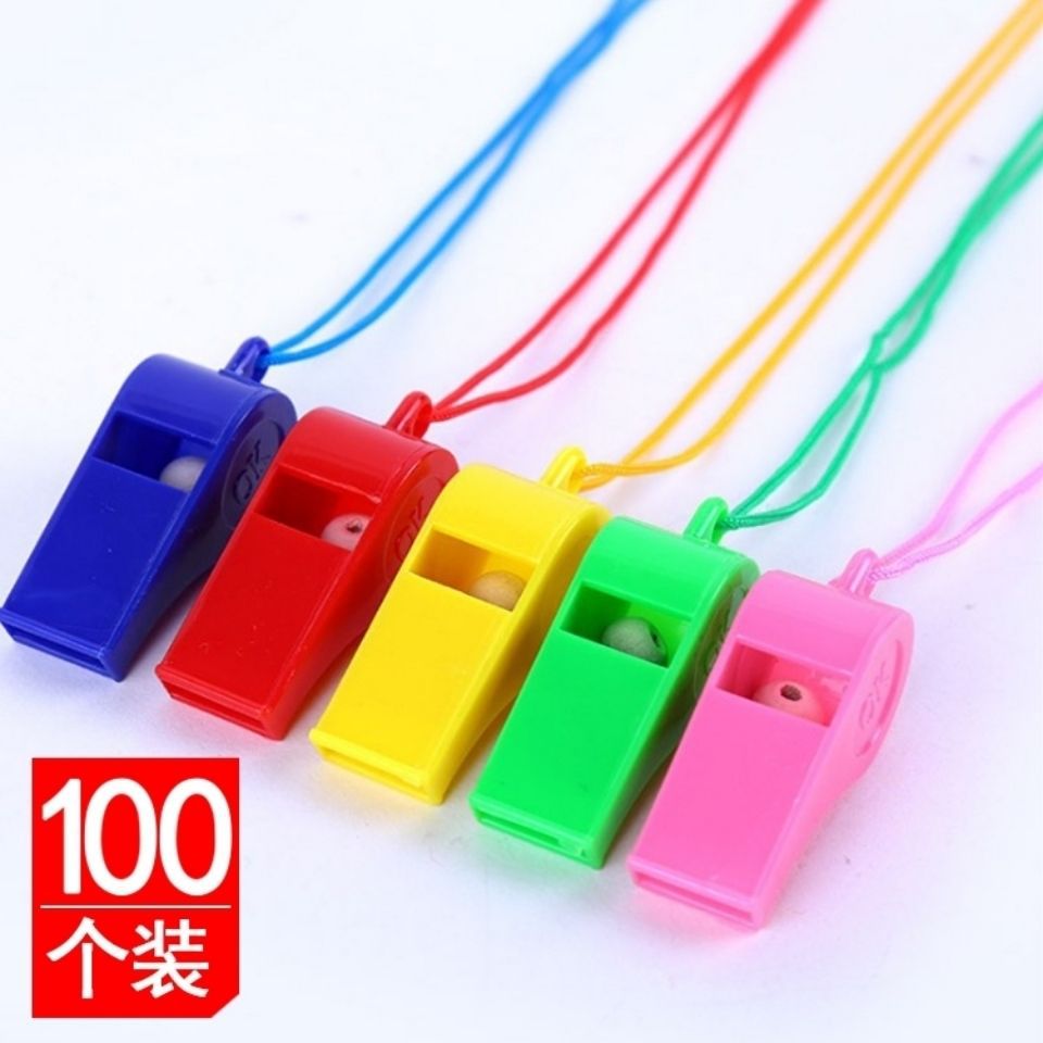 24 Pieces Per Pack, Plastic Whistles with Strings, Kidsren's Whistle Toys, Necklace Whistles, Atmosphere Props and Supplies, Wholesale