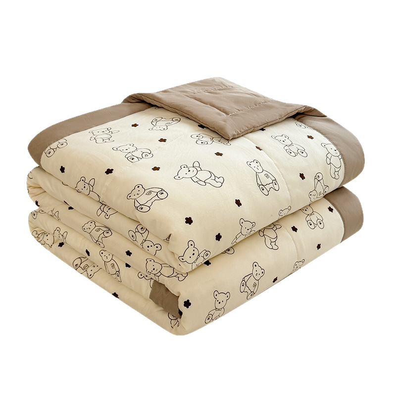 Factory Direct Sales Cartoon Super Soft Washed Cotton Summer Quilt Skin-Friendly Soft Breathable Summer Quilt Washed Cotton Wholesale Delivery