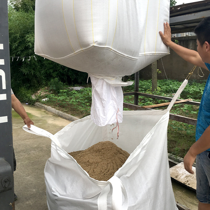 Factory wholesale White ton bag pp ton bag industrial space bag Bridge pre-pressure ton bag hoisting sludge container bag