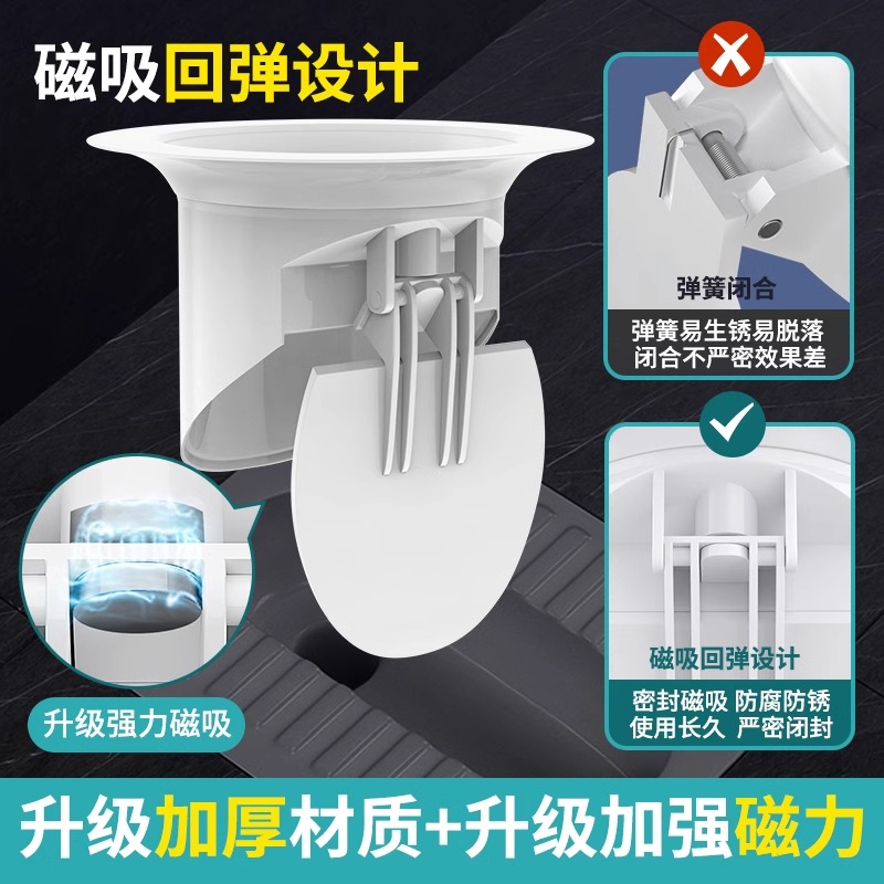 Deodorizer for Squat Toilets, Anti-Odor Device for Bathrooms, Anti-Odor Toilet Seat, Rodent-Proof Plug, Deodorizing Toilet Squat Pit Anti-Odor Blocker