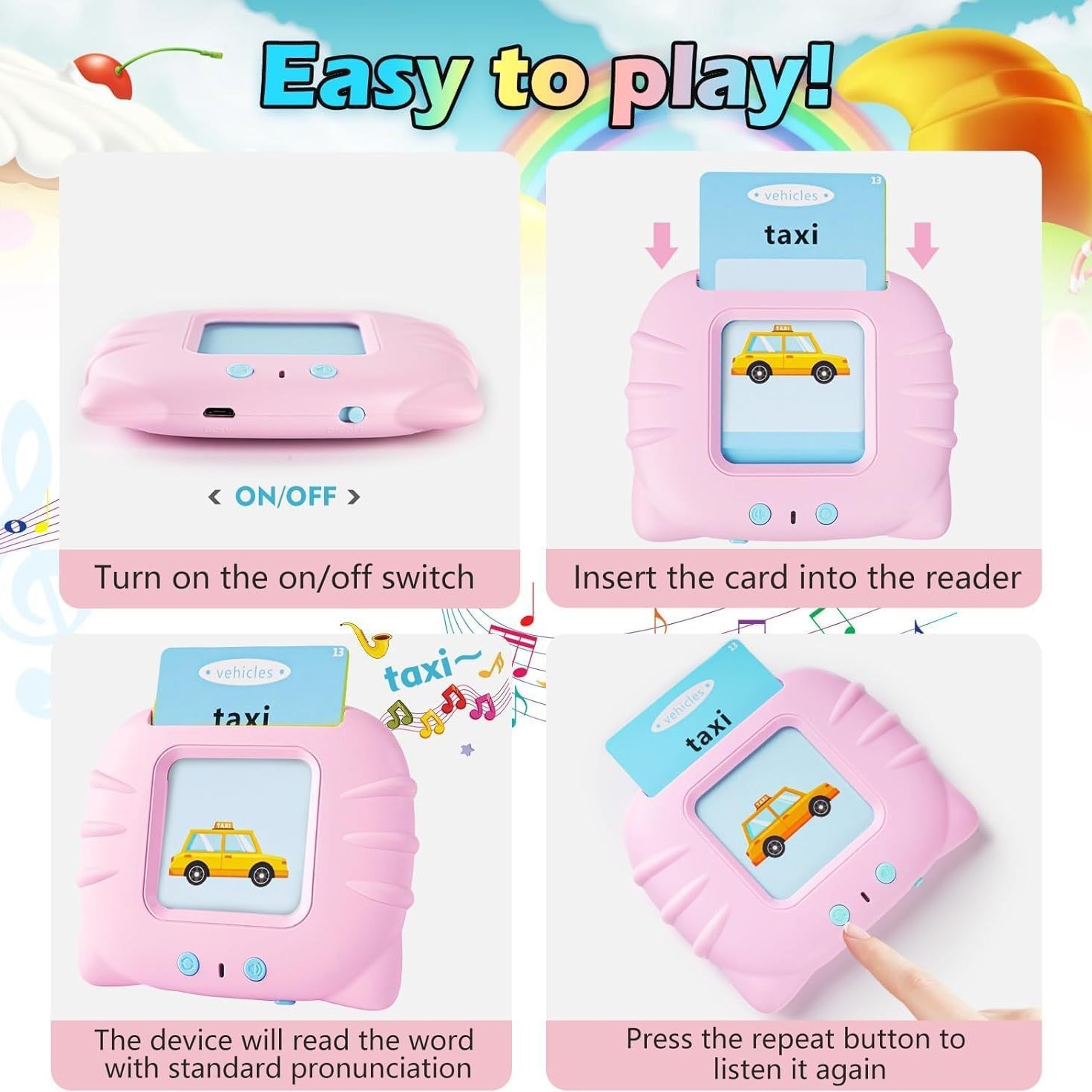 Cat Early Education Machine Cross-border Explosions Flash Cards Children's Educational Voice Card Machine Flash Card Learning Machine