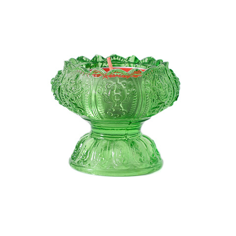Coloured Glaze Colorful Butter Lamp Holder Household Candle Holder Base Buddha Front Candle Lamp Elongation Lamp Lotus Candle Holder