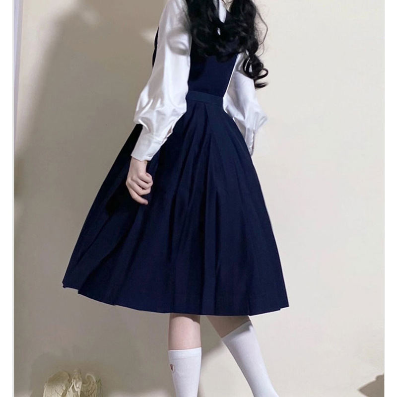 Japanese Jk Uniform Nursing Skirt Set Original Authentic Autumn and Winter Nursing Vest Dress Suit School Style Dress for Women