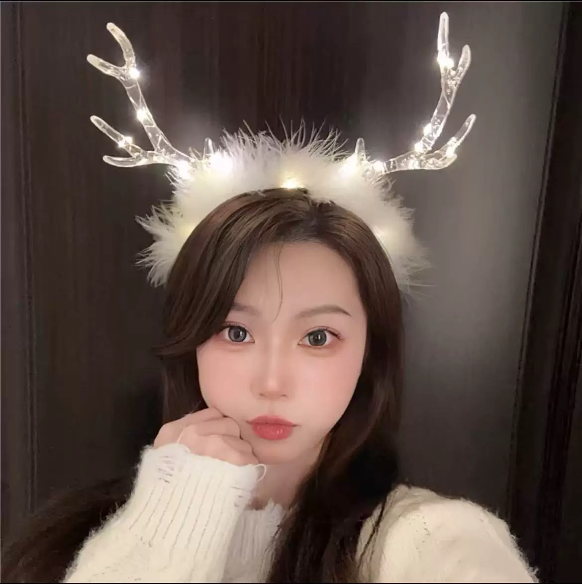Elk Hair Accessories, Transparent Antler Headdress, Ancient Han Dynasty, Cute Elf Ears, Deer Hairpin, Dragon Girl Holiday Headdress