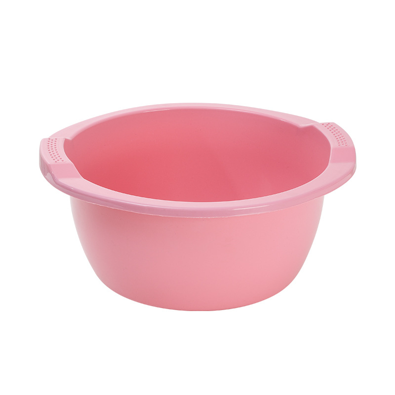 Household Plastic Basin Thickeneded Round Double-Eared Footbath Kitchen Sink Baby Large Laundry Washbasin