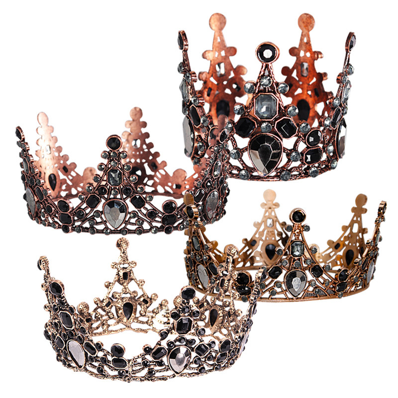 Factory Direct Supply Cross-border Alloy Plastic Crown Cake Decorative Ornaments Baking Bride Birthday Cake Crown Ornaments