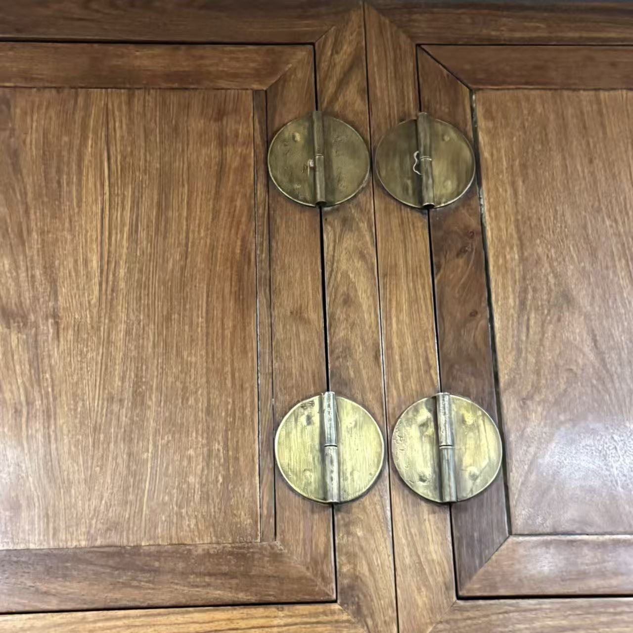 J103 Early Morning Huanghuali Top Chest Cabinet Pair (120*55*240) Redwood