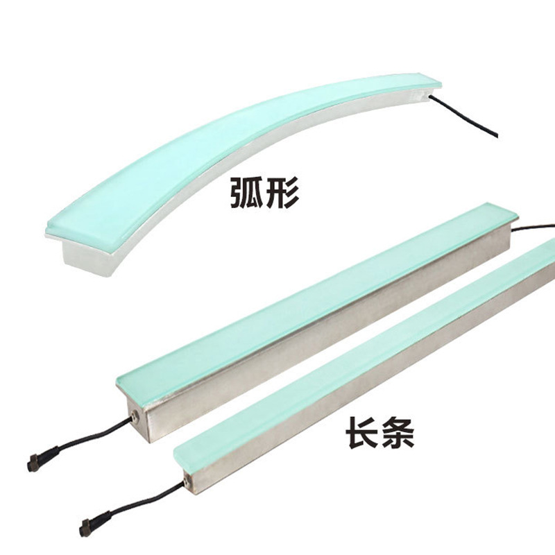 Floor Tile Light Wled Round Recessed Linear Light Curved Outdoor Plaza Embedded Gravity Sensor 512 Square
