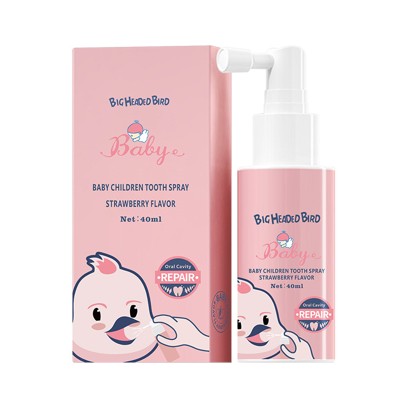 [Foreign Trade Cross-Border] Big-Headed Bird Infant Oral Cleaning Spray Children's Probiotic Teeth Strengthening Oral Spray Anti-Cavity