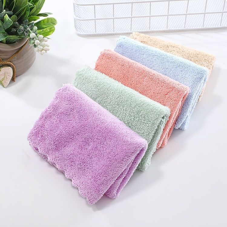 Coral Fleece Small Square Towel, Bear Gift Towel, Face Towel, Kindergarten Hand Towel, Baby Drool Towel, Vacuumable