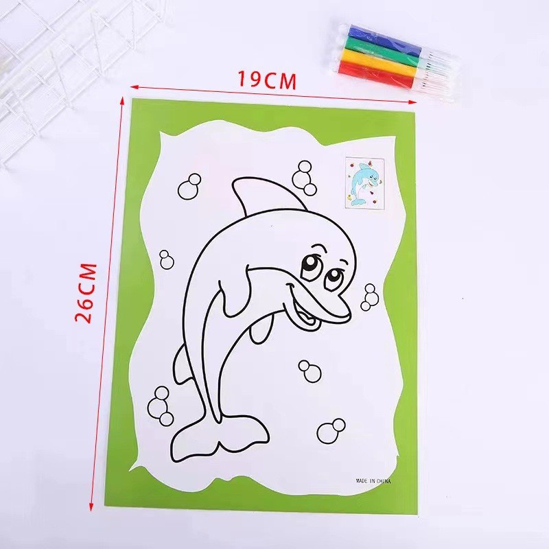 Painting children's coloring card diy children's handmade drawing board watercolor art watercolor toy drawing board
