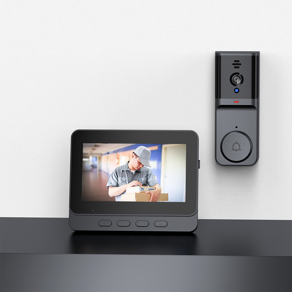 Беспроводной видеозвонок M16S с 4.3-дюймовым экраном, двухсторонняя связь, HD камера