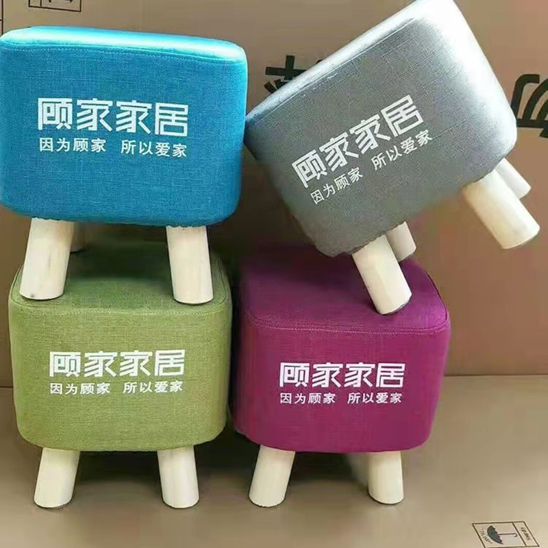 Кастомный малый табурет из массива дерева для смены обуви с напечатанным логотипом, диванный табурет, детский табурет, подарок от магазина Шанг Супер Мать и Ребенок