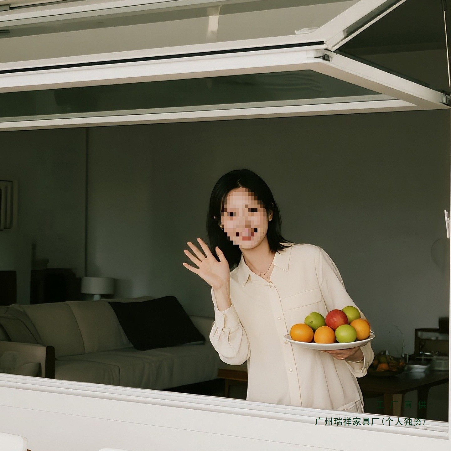 Household up and down Folding Window Aluminum Alloy Arbitrary Hovering Easy Lifting Kitchen Restaurant Partition Flip-Up Window Customization