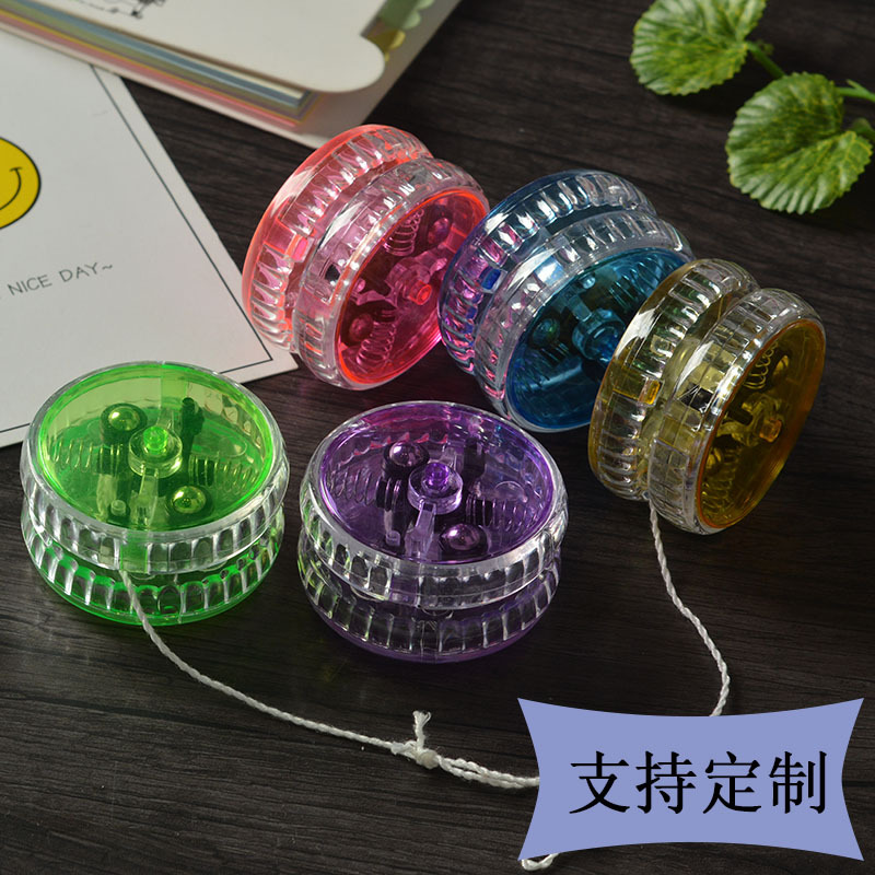 Светящийся йо-йо с LED вспышкой кросс-бордерная детская светящаяся йо-йо пластиковая с зажимом оптовая обработка