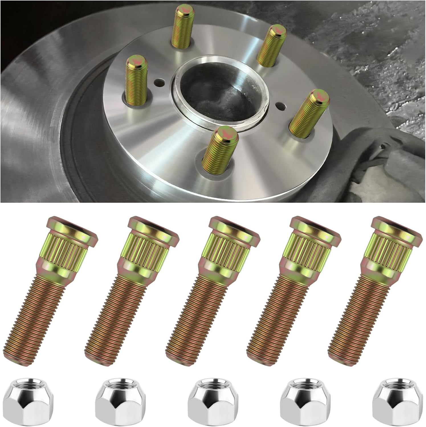 Комплект из 5 предметов для колесных гаек 1/2" 20 и гаек для прицепов 007-122-00