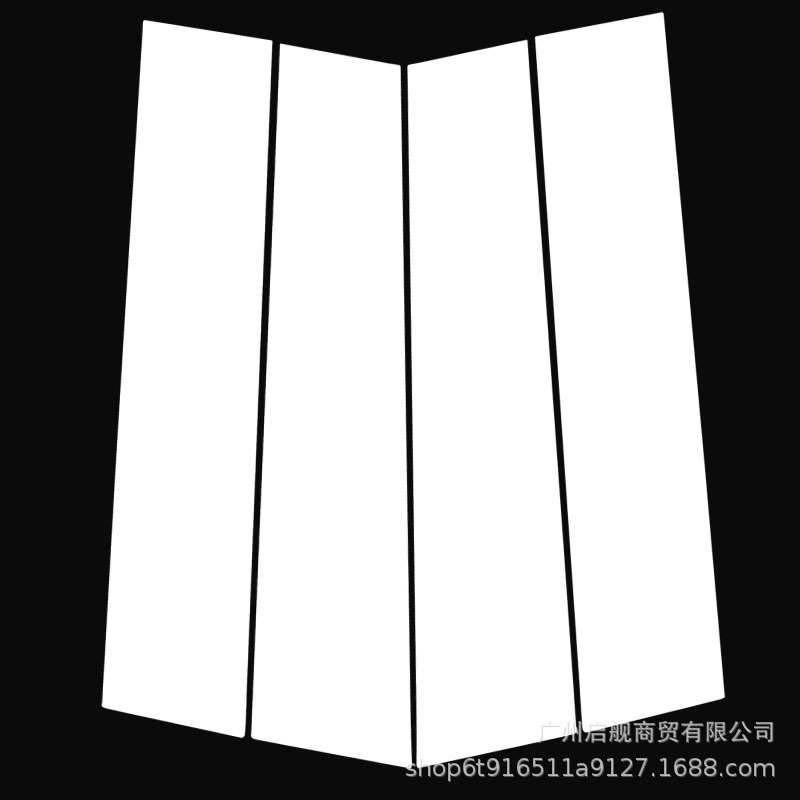 Applicable to Ford Ford 04-14 F150 car window trim 15-23 f150 electroplated silver mirror center column stickers