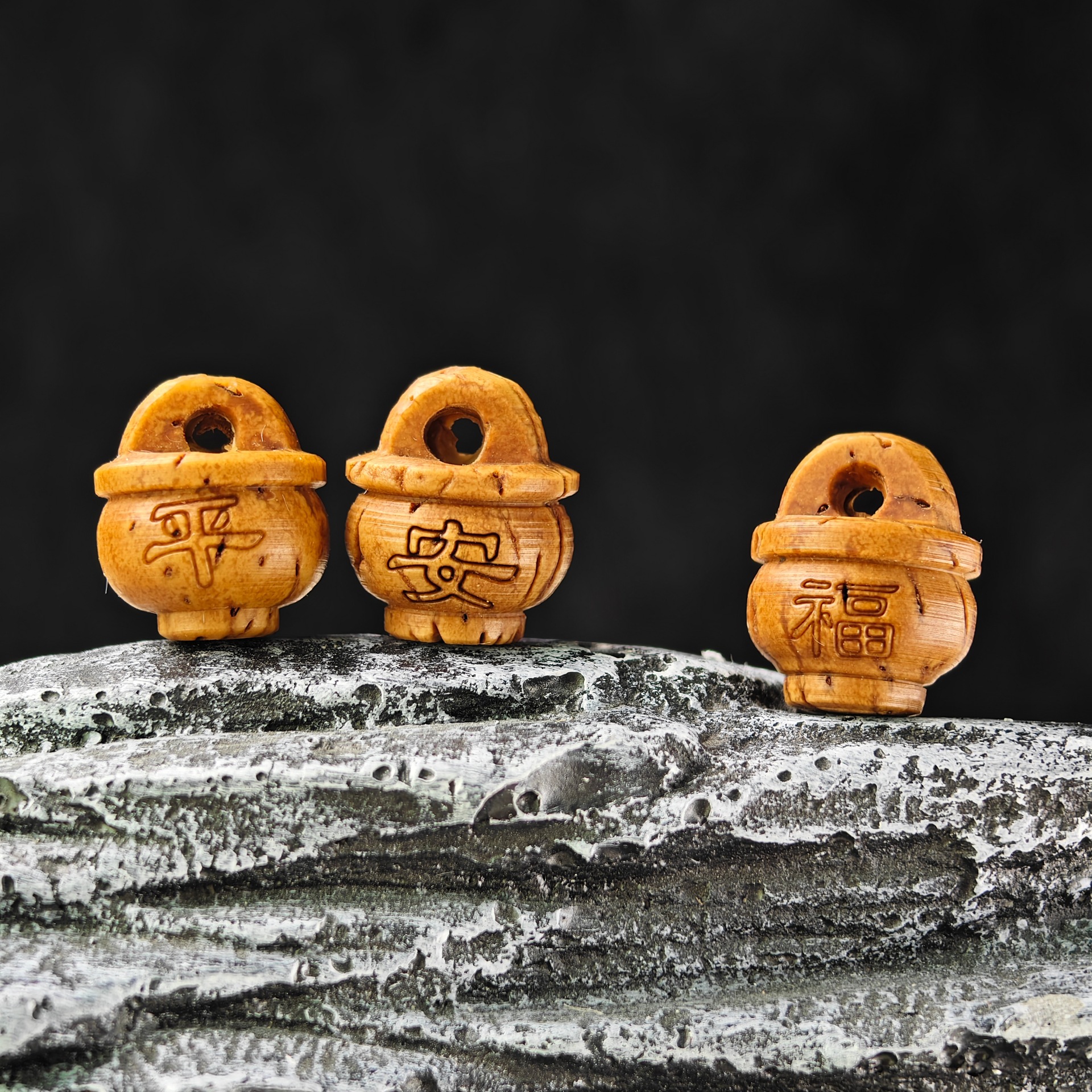 Подвеска с резьбой из персиковых косточек, аксессуары для детей