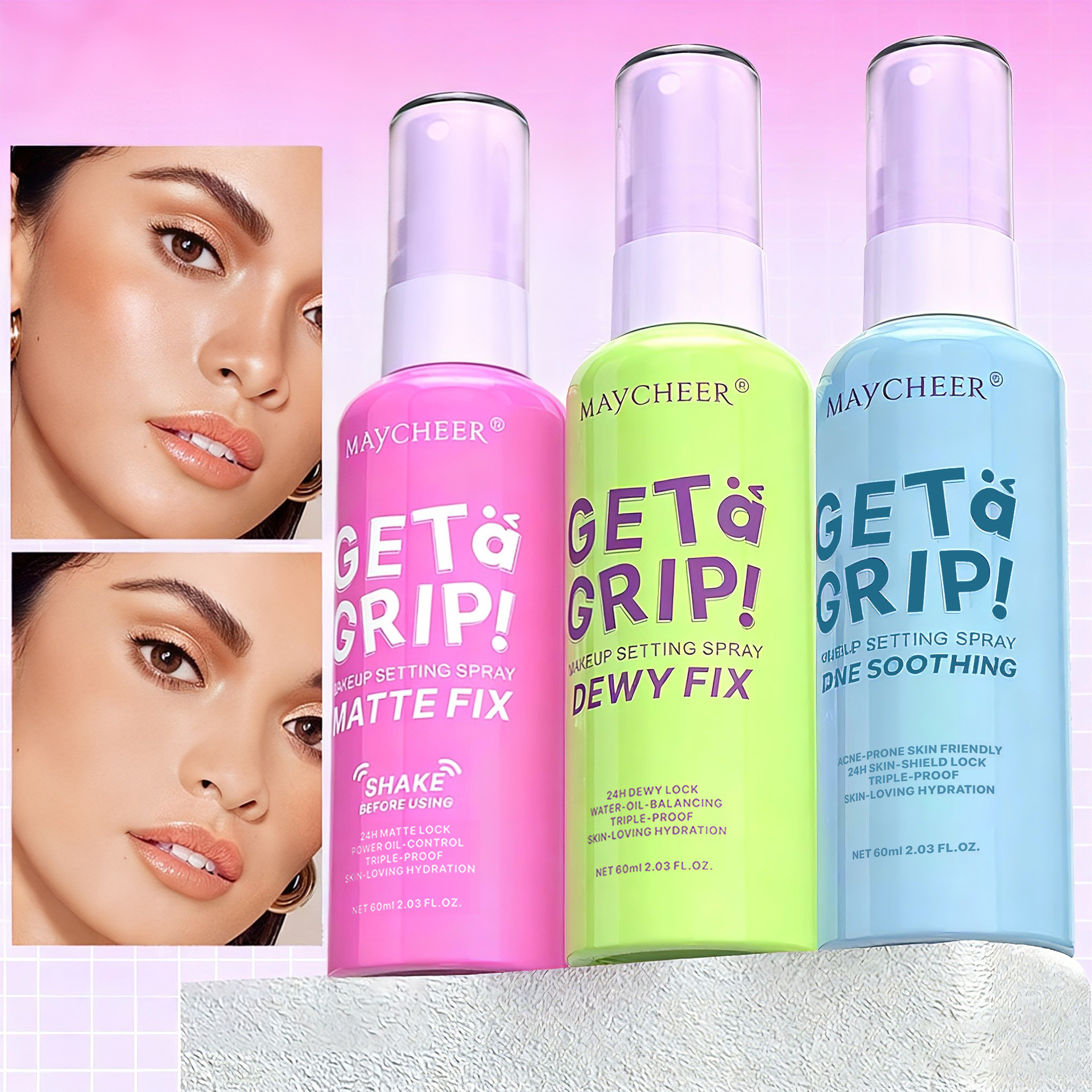 Maycheer Makeup Setting Spray Matte Matte Water Light Oil Control Non-Fading Non-Tight Waterproof Long-Lasting Cross-Border Export