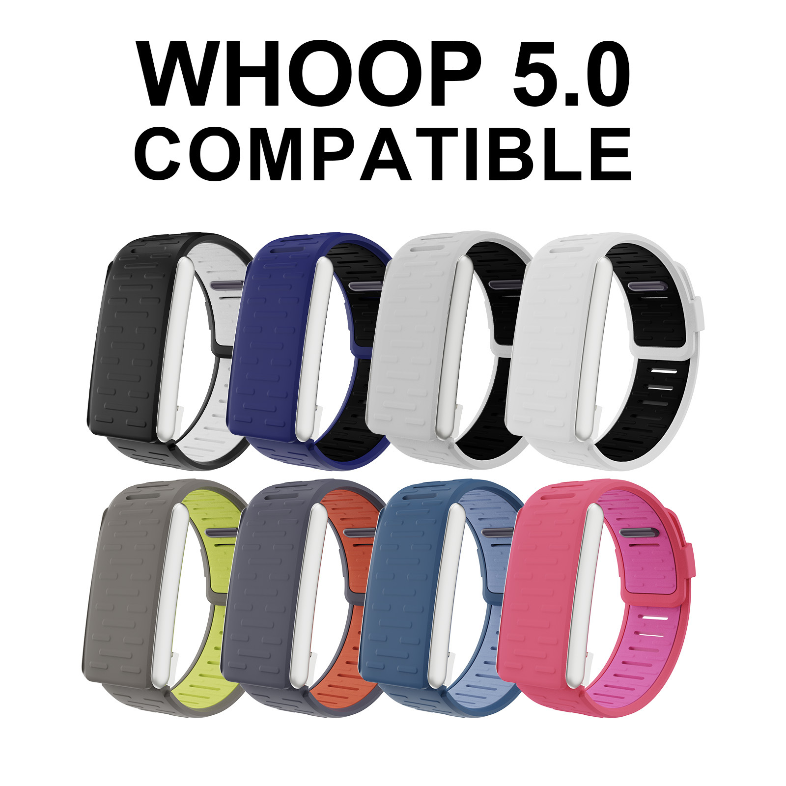 Совместим с Whoop 5.0 One+Peak Mg ЭКГ силиконовый браслет Sportflex