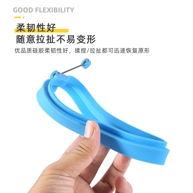 Silicone omelette with stainless steel handle heart-shaped omelette ring pancake poached egg kitchen creative baking mold