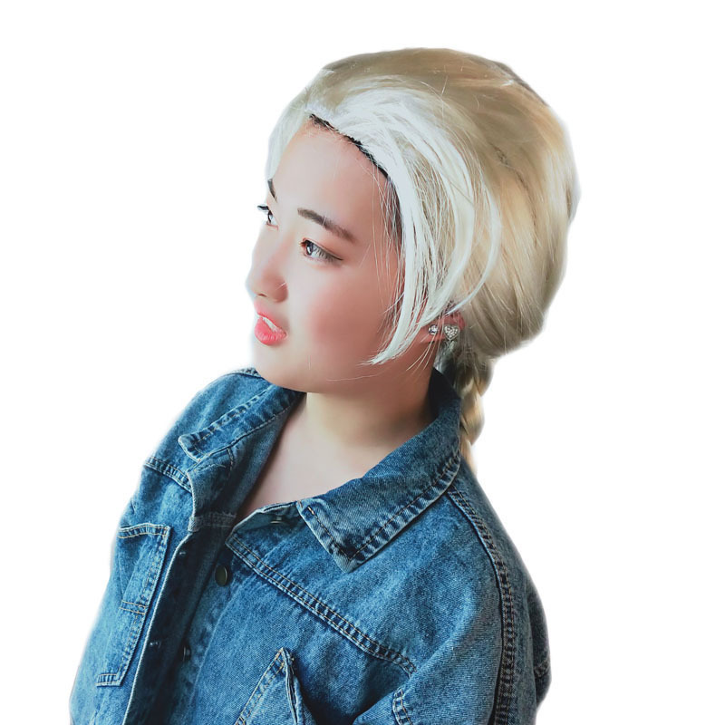 New Frozen Wholesale Cosplay Wig Braids Spot Direct Sales Frozen Wig Princess Braids Elsa