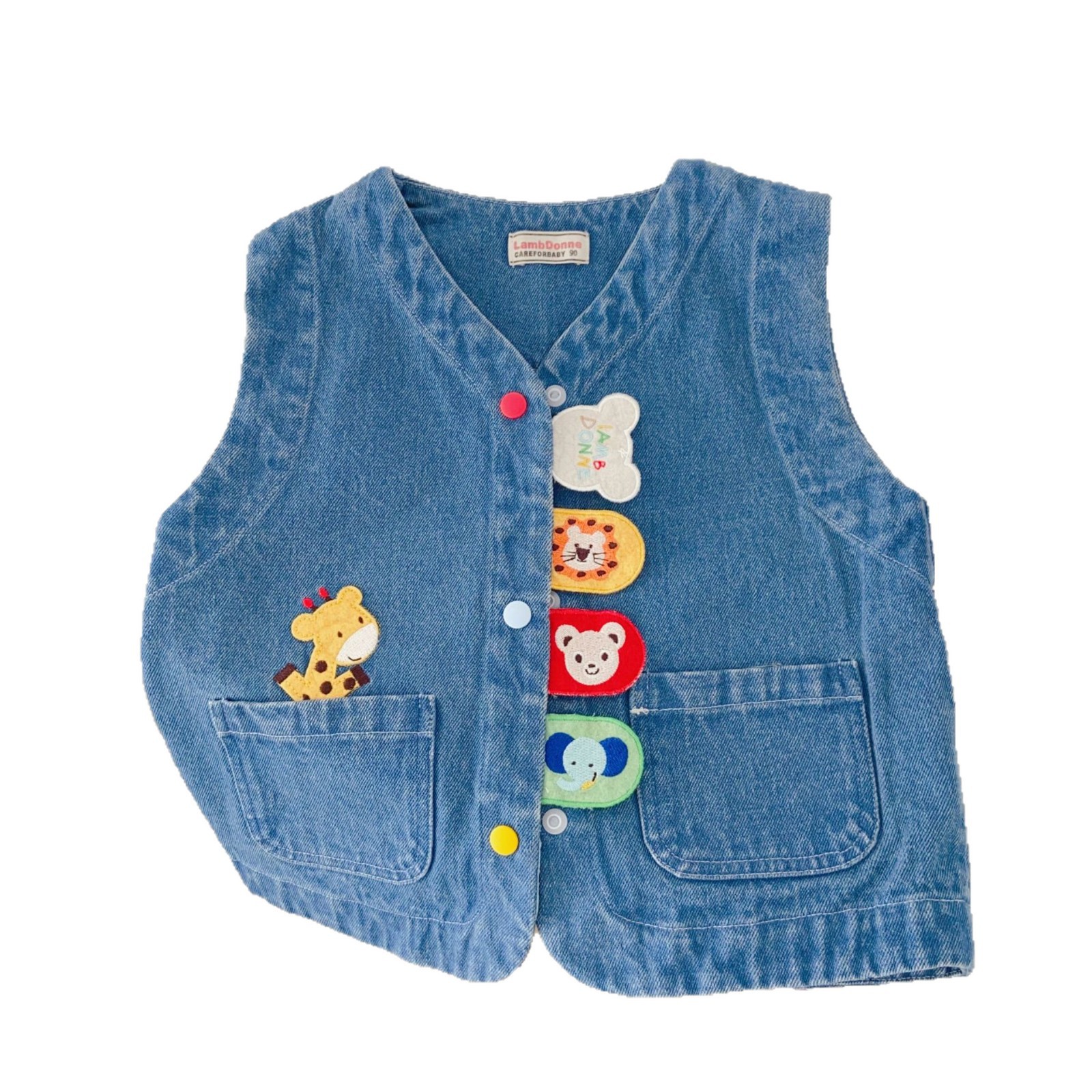 Children's Vest 2026 Spring New Style Small and Medium-Sized Children's Spring Vest in Stock Embroidered Boys' Denim Vest