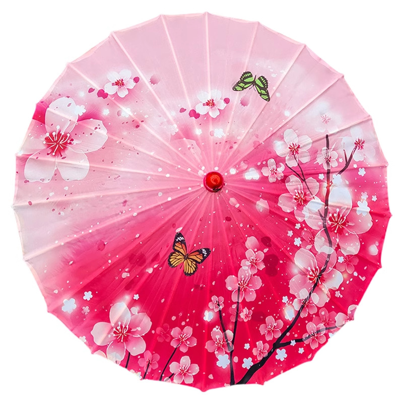 Factory Direct Sales Oil Paper Umbrella Ceiling Decorative Umbrella Women's Handmade Antique Style Dance Hanfu Chinese Style Silk Umbrella Wholesale