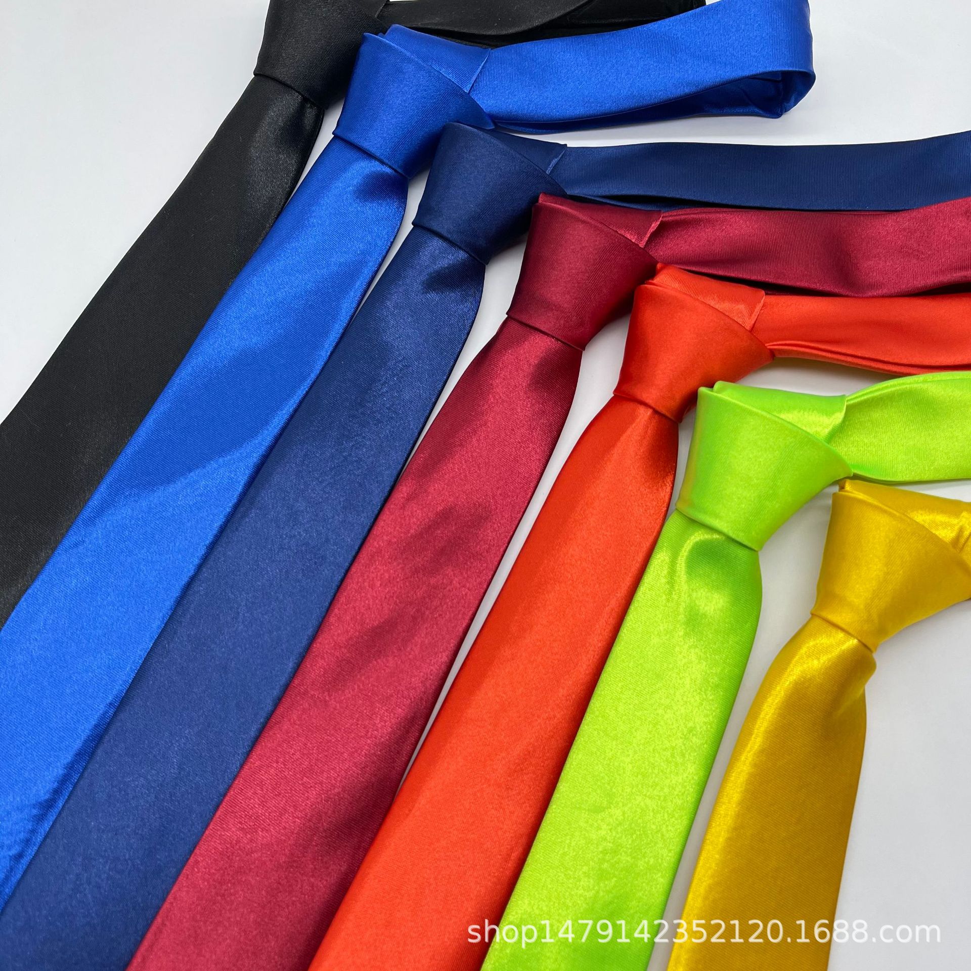 Галстук мужской бизнес 5см корейский стиль однотонный узкий галстук повседневный маленький черный 5см галстук для жениха оптовая