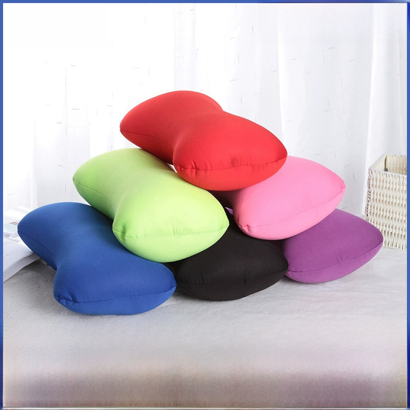 Spot Foam Particle Bone Pillow Office Lunch Break Sleeping Pillow Printed Logo Portable Small Pillow Manufacturer Wholesale
