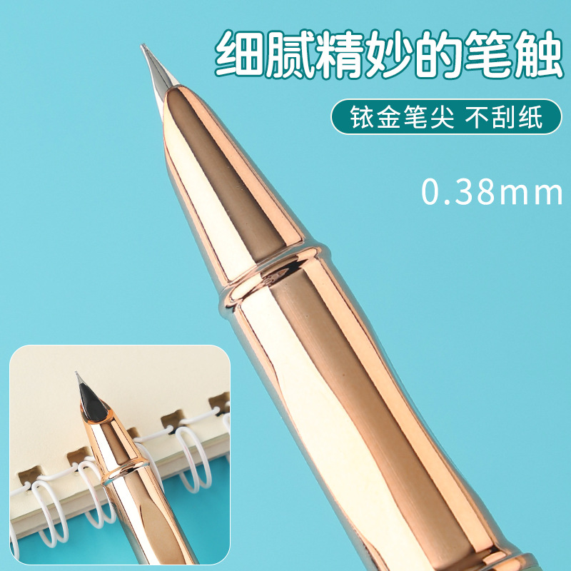 Cross-Border Customized Thermal Erasable Pen for Primary School Students, Third Grade Calligraphy Practice, Small Dark Tip, Children's Replaceable Ink Bag