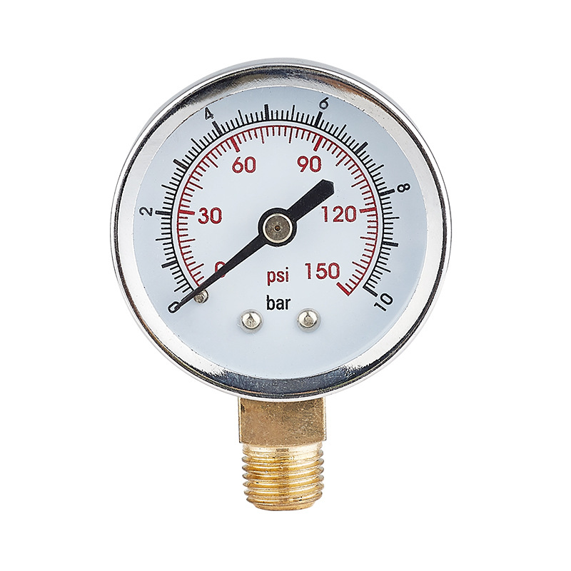 Y50 Standard Pressure Gauge Vacuum Negative Pressure Gauge Pointer Type 0-1.6Mpa Oil Gas Water Pressure Air Compressor Gauge High Pressure