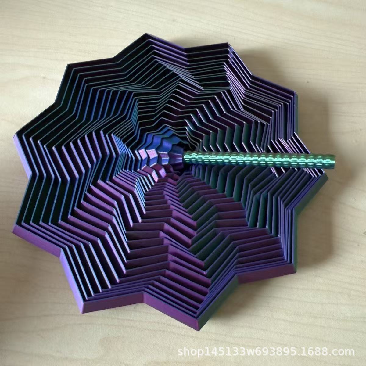 Trendy 3D Printed Carrot Tower Stacking Toy for Children Stress Relief and Healing, Gradient Spiral Tower 3D Spinner