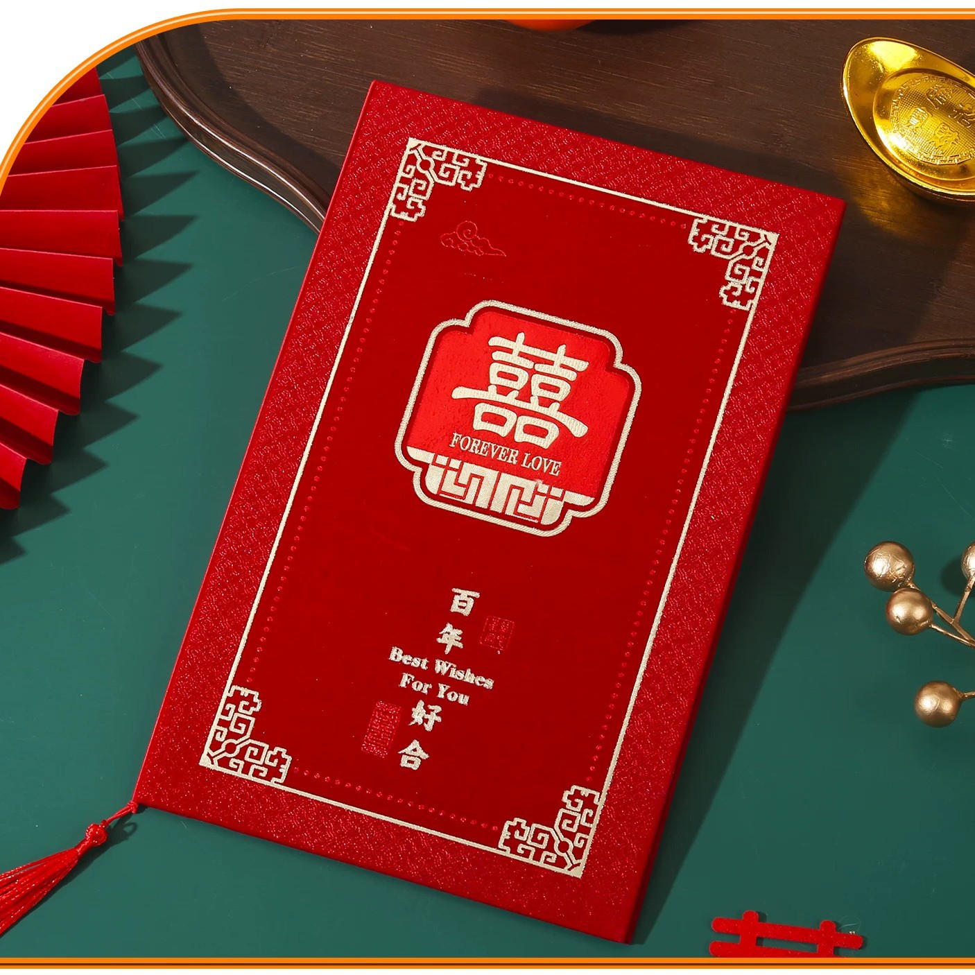 Invitation Wedding Invitation New Frosted High-End Atmospheric Wedding Banquet Invitation Chinese Paper Wedding Invitation Wedding Invitation