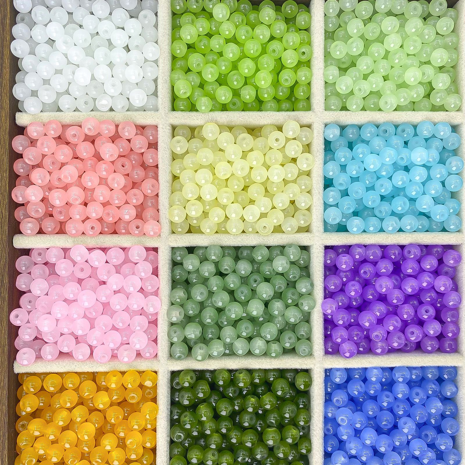 4Mm6Mm Glass Beads Loose Batch Handmade DIY Jewelry Spacer Beads Bracelet with Beads Loose Beads Glass Beads Beads